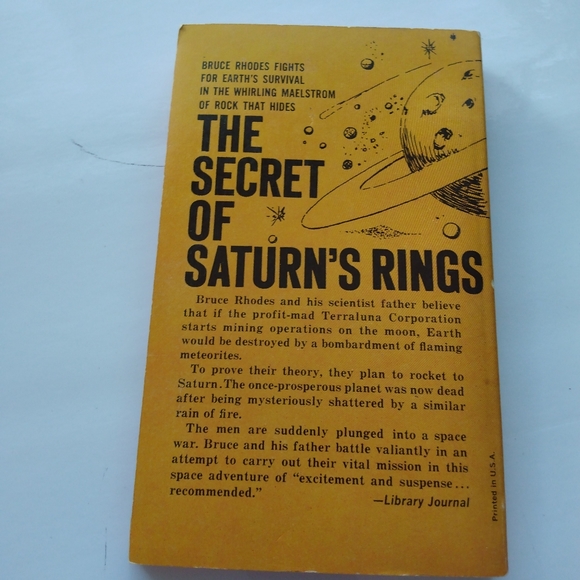 The Secret of Saturn's Rings Donald A. Wollheim Science Fiction Novel Scify - Picture 3 of 6